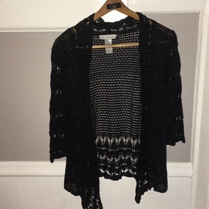 Medium black cardigan.
